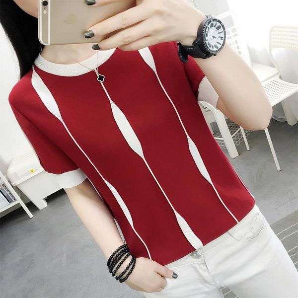 women's t-shirt loose slim "80-100.00kg" ice silk short sleeve 2021 summer coat korean version of thin sweater, White
women's t-shirt loose slim "80-100.00kg" ice silk short sleeve 2021 summer coat korean version of thin sweater, White