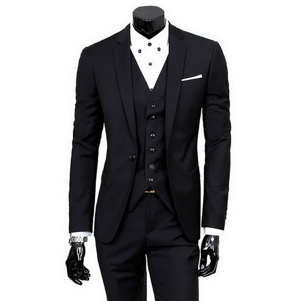 men's suits & blazers men 3 pieces classic suit sets business blazer +vest +pants wedding party set dresses, White;black
men's suits & blazers men 3 pieces classic suit sets business blazer +vest +pants wedding party set dresses, White;black