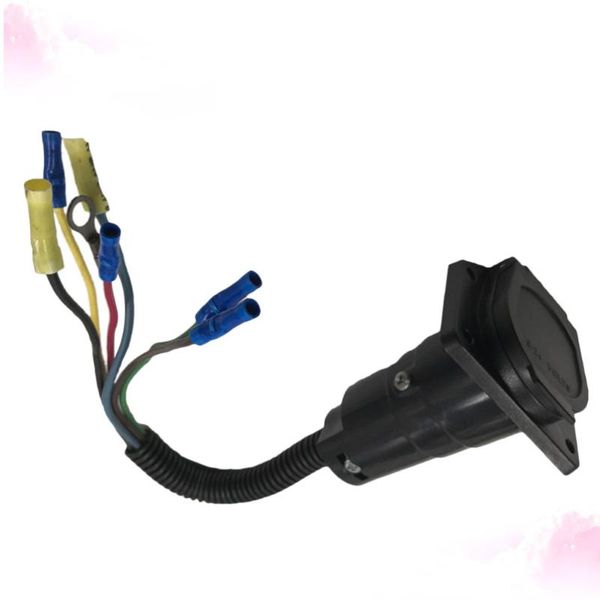 american rv car trailer plug 7 pin connector way light wiring harness converter (black) atv parts
american rv car trailer plug 7 pin connector way light wiring harness converter (black) atv parts