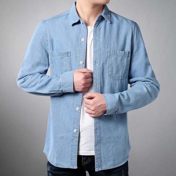 fall men's youth cowboy shirts thin long sleeve loose large code cotton washing pure color clothes casual, White;black
fall men's youth cowboy shirts thin long sleeve loose large code cotton washing pure color clothes casual, White;black