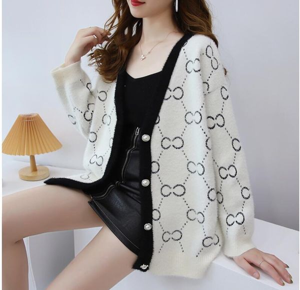 2022g letter jacquard knitted cardigan womens sweaters autumn clothing new korean style loose outer wear autumn and winter cropped swea, White;black
2022g letter jacquard knitted cardigan womens sweaters autumn clothing new korean style loose outer wear autumn and winter cropped swea, White;black