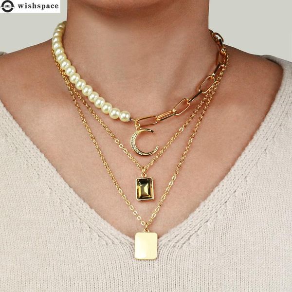 the europe and united states temperament contracted multilayer moon alloy pendant necklace female accessories wholesale chains, Silver
the europe and united states temperament contracted multilayer moon alloy pendant necklace female accessories wholesale chains, Silver