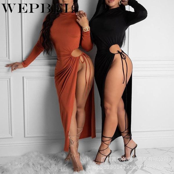 casual dresses wepbel women eleagant split drawstring long bodycon dress ladies sleeve o neck maxi pencil, Black;gray
casual dresses wepbel women eleagant split drawstring long bodycon dress ladies sleeve o neck maxi pencil, Black;gray