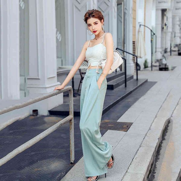women's two piece pants two-piece women's chess suit suspend and solid waist high waistbands loose 2021 summer arrival of the fem, White
women's two piece pants two-piece women's chess suit suspend and solid waist high waistbands loose 2021 summer arrival of the fem, White
