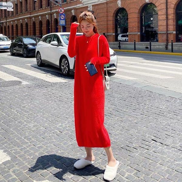 casual dresses women 2021 autumn winter long imitation mink cashmere straight sweater dress female elegant knit o-neck vestidos x392, Black;gray
casual dresses women 2021 autumn winter long imitation mink cashmere straight sweater dress female elegant knit o-neck vestidos x392, Black;gray