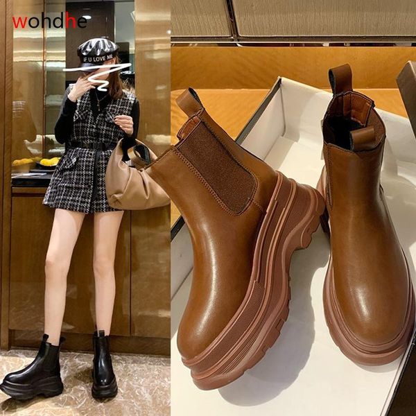 boots wohdhe women genuine leather ankle elastic slip on thik bottom round toe riding botas short bootines, Black
boots wohdhe women genuine leather ankle elastic slip on thik bottom round toe riding botas short bootines, Black