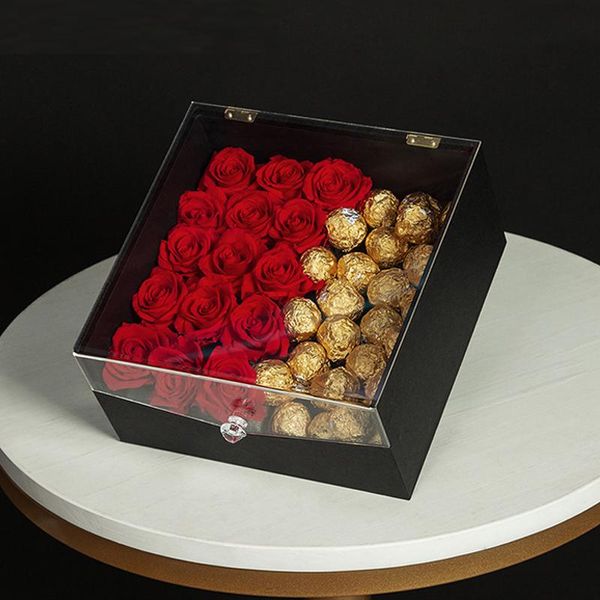 valentine's day square clamshell transparent acrylic jewelry display rose chocolate cake gift box wrap
valentine's day square clamshell transparent acrylic jewelry display rose chocolate cake gift box wrap