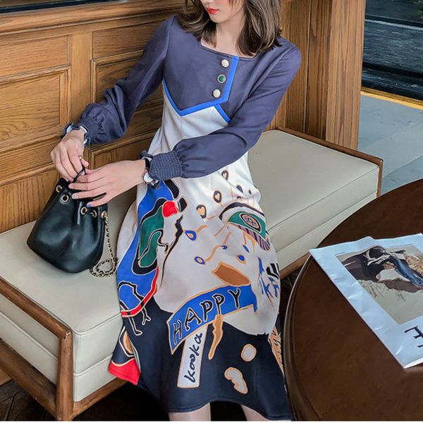 spring female loose vintage elegante round neck panelled print empire long sleeve over knee a-line dress 8y207 210510, Black;gray
spring female loose vintage elegante round neck panelled print empire long sleeve over knee a-line dress 8y207 210510, Black;gray