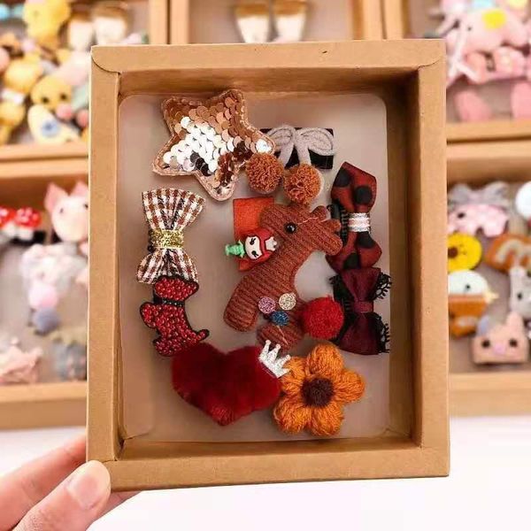 hair accessories children's headdress 10 piece set hairpin female handmade fabric bow small side clip cute cartoon bangs gift box, Slivery;white
hair accessories children's headdress 10 piece set hairpin female handmade fabric bow small side clip cute cartoon bangs gift box, Slivery;white