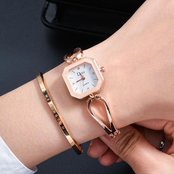 wristwatches montre femme 2021 fashion square ladies watch small dial stainless steel quartz watches for women clock relogio feminino, Slivery;brown
wristwatches montre femme 2021 fashion square ladies watch small dial stainless steel quartz watches for women clock relogio feminino, Slivery;brown