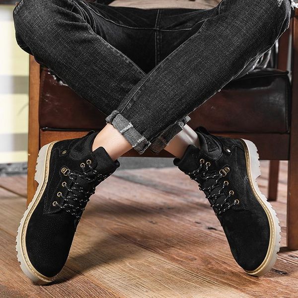 boots shoe lether bota dress thick breathable spring men sneakers designer zapatillas indestructible heels mens vintage high footwear, Black
boots shoe lether bota dress thick breathable spring men sneakers designer zapatillas indestructible heels mens vintage high footwear, Black