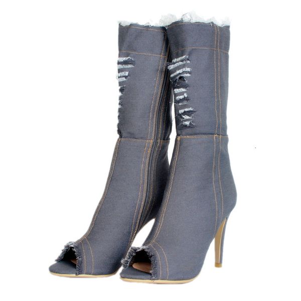 boots olomm woman mid-calf fashion boots denim cloth stiletto high-heeled peep in blue casual shoes woman plus me size 5-15 hipv, Black
boots olomm woman mid-calf fashion boots denim cloth stiletto high-heeled peep in blue casual shoes woman plus me size 5-15 hipv, Black