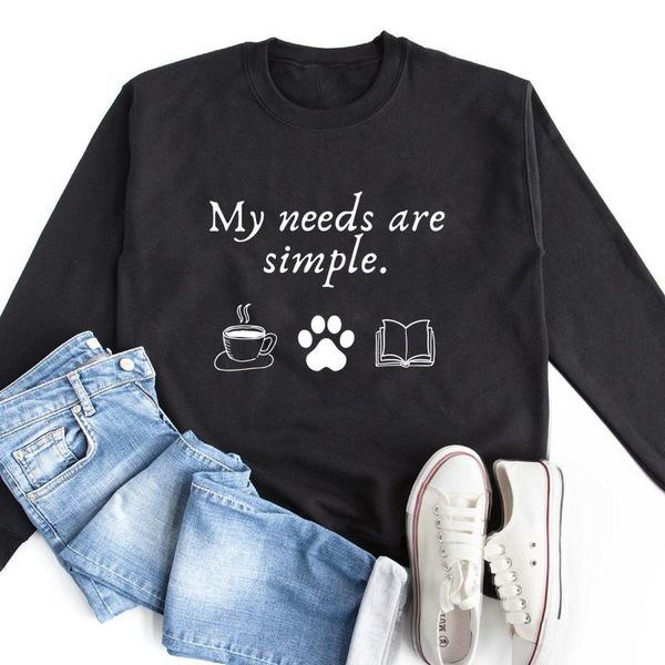 my needs are simple sweatshirt cute dog mom gift pullovers i'm a person life graphic sweatshirts clothing women's hoodies, Black
my needs are simple sweatshirt cute dog mom gift pullovers i'm a person life graphic sweatshirts clothing women's hoodies, Black