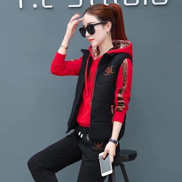 plush urban sportswear autumn winter women tracksuits large casual three piece set fashion sweater vest pants, Gray
plush urban sportswear autumn winter women tracksuits large casual three piece set fashion sweater vest pants, Gray
