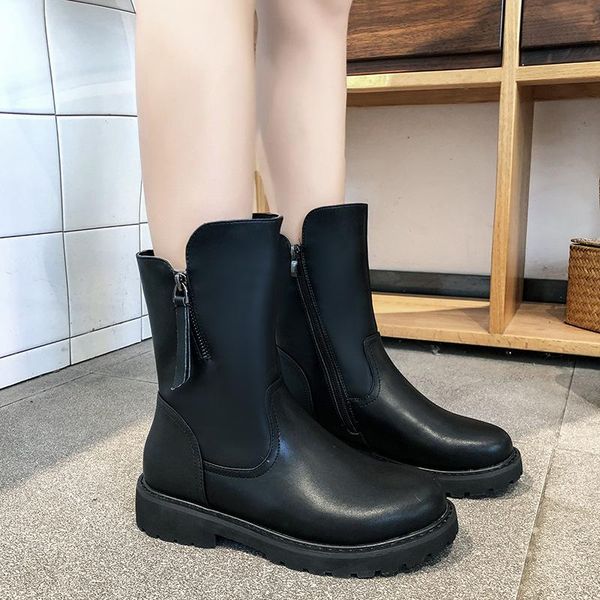 boots fashion zipper flat shoes woman high heel platform pu leather lace up women ankle girls 35-40 plus size plush, Black
boots fashion zipper flat shoes woman high heel platform pu leather lace up women ankle girls 35-40 plus size plush, Black