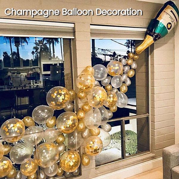 champagne bottle aluminum membrane balloon set, wedding party decoration balloon large bottle
champagne bottle aluminum membrane balloon set, wedding party decoration balloon large bottle