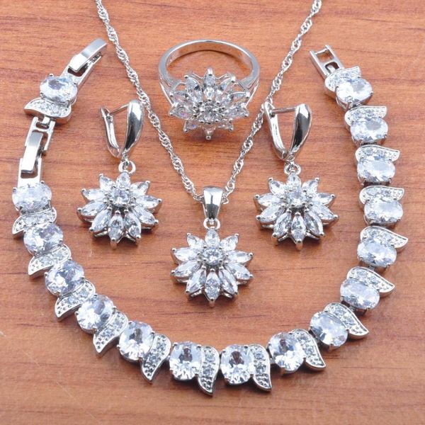 earrings & necklace gift white cubic zirconia jewelry sets wedding for women pendant ring bracelets js0432, Silver
earrings & necklace gift white cubic zirconia jewelry sets wedding for women pendant ring bracelets js0432, Silver