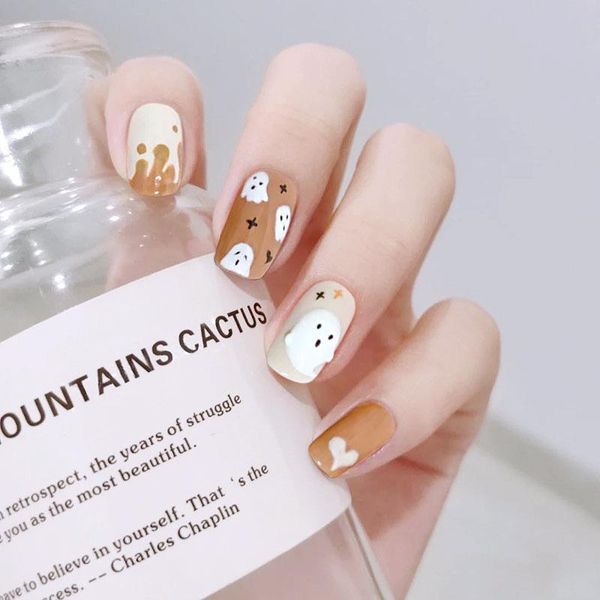 false nails 24pcs cartoon ghost nail patch glue type removable short paragraph fashion manicure save time art, Red;gold
false nails 24pcs cartoon ghost nail patch glue type removable short paragraph fashion manicure save time art, Red;gold