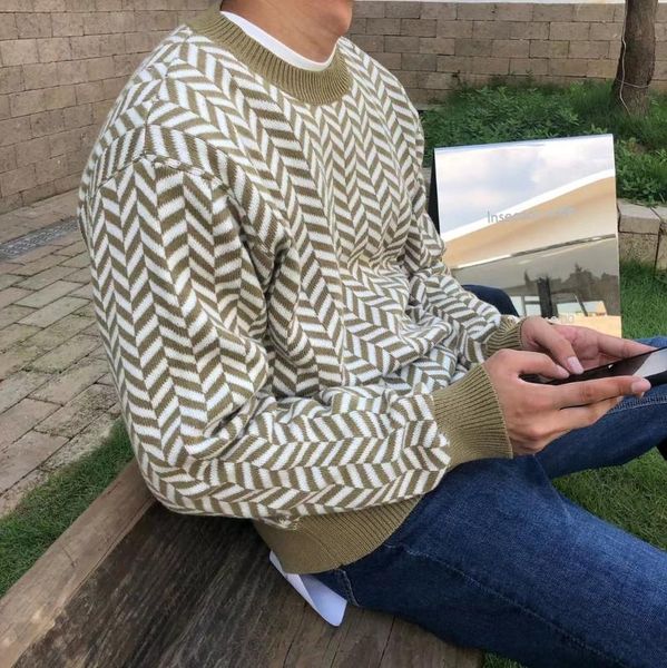 men's sweaters autumn striped knitted sweater men color contrast long-sleeved fashion soft abrigo hombre clothing, White;black
men's sweaters autumn striped knitted sweater men color contrast long-sleeved fashion soft abrigo hombre clothing, White;black