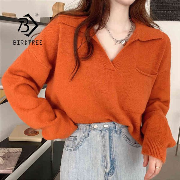 spring new women v-neck orange sweater knitted short pullovers turn-down collar loose casual outfits stylish girl t0n318t 210430, White;black
spring new women v-neck orange sweater knitted short pullovers turn-down collar loose casual outfits stylish girl t0n318t 210430, White;black