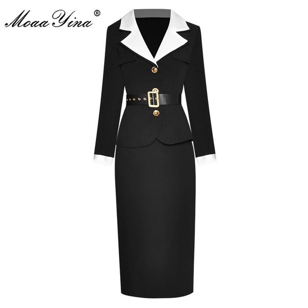 fashion set spring women's long sleeve single-breasted lace-up suit +package hip skirt elegant two-piece set 210524, White
fashion set spring women's long sleeve single-breasted lace-up suit +package hip skirt elegant two-piece set 210524, White