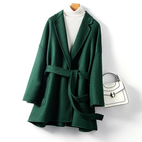 women's wool & blends winter coat mid-length cashmere 2021 autumn lace high-end water ripple, Black
women's wool & blends winter coat mid-length cashmere 2021 autumn lace high-end water ripple, Black