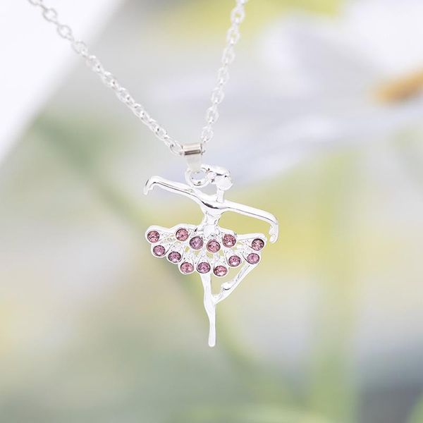 10pcs mother gift character girl dancing ballet sports pendant necklace simple fresh pink zircon clavicle chain jewelry necklaces, Silver
10pcs mother gift character girl dancing ballet sports pendant necklace simple fresh pink zircon clavicle chain jewelry necklaces, Silver