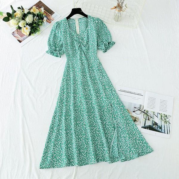 casual dresses floral print summer dress women v-neck split sweet chiffon long elegant puff sleeve boho green beach 2021, Black;gray
casual dresses floral print summer dress women v-neck split sweet chiffon long elegant puff sleeve boho green beach 2021, Black;gray