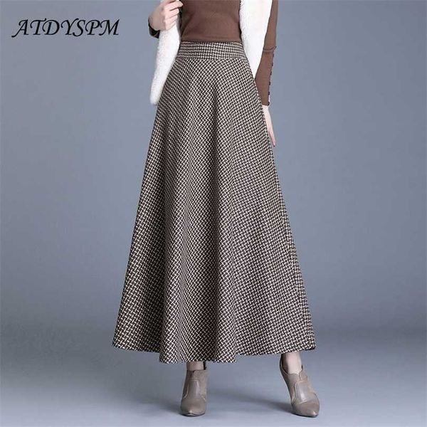vintage plaid woolen skirt winter high waist warm a-line pleated fashion office elegant maxi femme saia longa 211214, Black
vintage plaid woolen skirt winter high waist warm a-line pleated fashion office elegant maxi femme saia longa 211214, Black