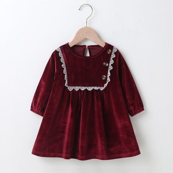 girl's dresses winter 2021 girls dress cute velvet long sleeve white lace claret vestidos 0-24m, Red;yellow
girl's dresses winter 2021 girls dress cute velvet long sleeve white lace claret vestidos 0-24m, Red;yellow