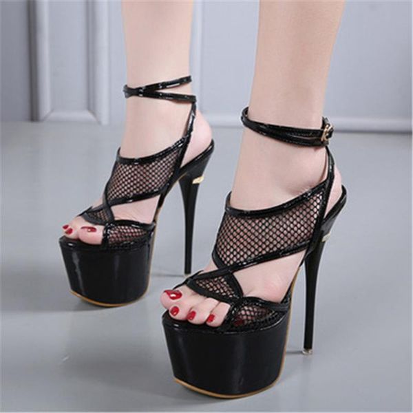 fashion female platform super high heels sandals hollow women stiletto 16cm ankle strap buckle party wedding shoes white, Black
fashion female platform super high heels sandals hollow women stiletto 16cm ankle strap buckle party wedding shoes white, Black