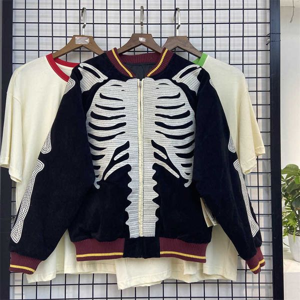 men's jackets kapital hirata and hiroshi bone embroidery cotton jacket, Black;brown
men's jackets kapital hirata and hiroshi bone embroidery cotton jacket, Black;brown