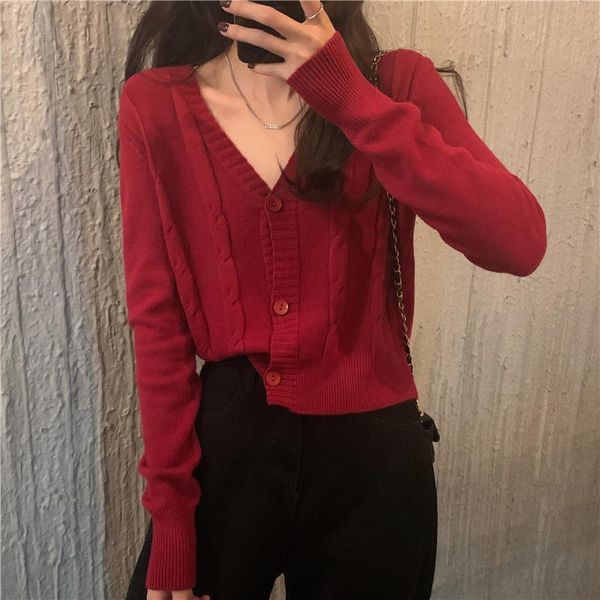 women's knits & tees 11 colors fashion women knitted cardigans sweater thicken sweet long sleeve knitting autumn summer v-neck single b, White
women's knits & tees 11 colors fashion women knitted cardigans sweater thicken sweet long sleeve knitting autumn summer v-neck single b, White