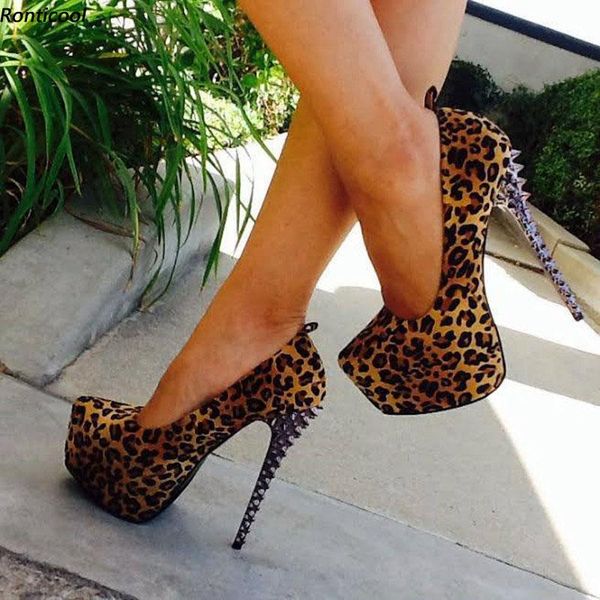 ronticool handmade women platform pumps super studded stiletto heels round toe leopard night club shoes us plus size 5-13 dress, Black
ronticool handmade women platform pumps super studded stiletto heels round toe leopard night club shoes us plus size 5-13 dress, Black