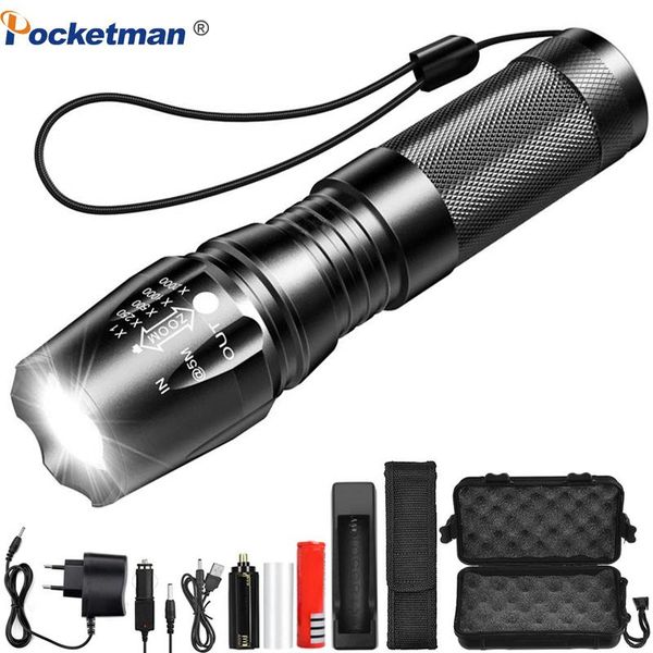 super bright 12000 lm linterna led torch t6/l2/v6 5 modes adjustable focus rechargeable for camping, bicycle light flashlights to torches
super bright 12000 lm linterna led torch t6/l2/v6 5 modes adjustable focus rechargeable for camping, bicycle light flashlights to torches