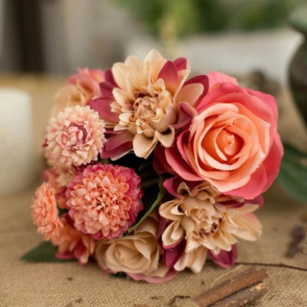 decorative flowers & wreaths artificial rose bouquet silk bloom fake peony bride holding wedding center decoration home office
decorative flowers & wreaths artificial rose bouquet silk bloom fake peony bride holding wedding center decoration home office