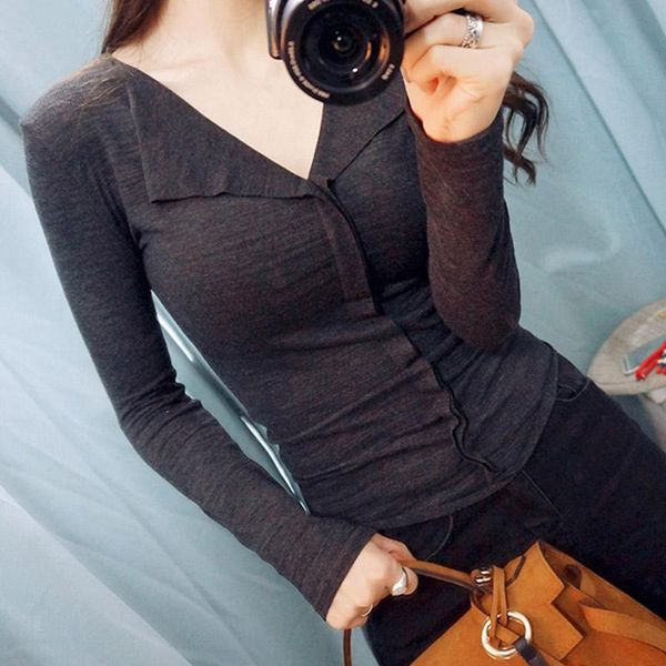 women's t-shirt v-neck female render summer spring fashion tee shirt femme cotton thin slim tight solid black white 
women's t-shirt v-neck female render summer spring fashion tee shirt femme cotton thin slim tight solid black white
