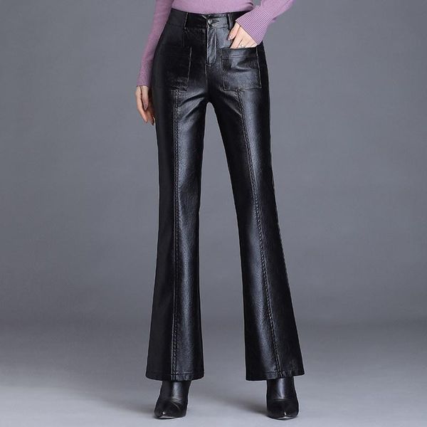 women's pants & capris winter fall fashion women high waist black pu leather flare , autumn 2021 womens 3xl 4xl casual trousers, Black;white
women's pants & capris winter fall fashion women high waist black pu leather flare , autumn 2021 womens 3xl 4xl casual trousers, Black;white