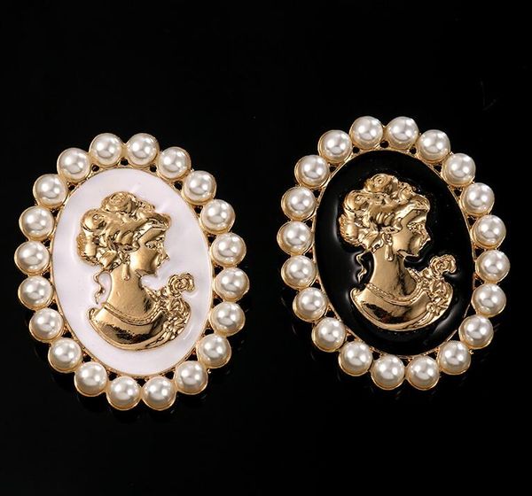 brooch court ladies and beauties head pearl brooch retro dripping clothes accessories gc747, Gray
brooch court ladies and beauties head pearl brooch retro dripping clothes accessories gc747, Gray