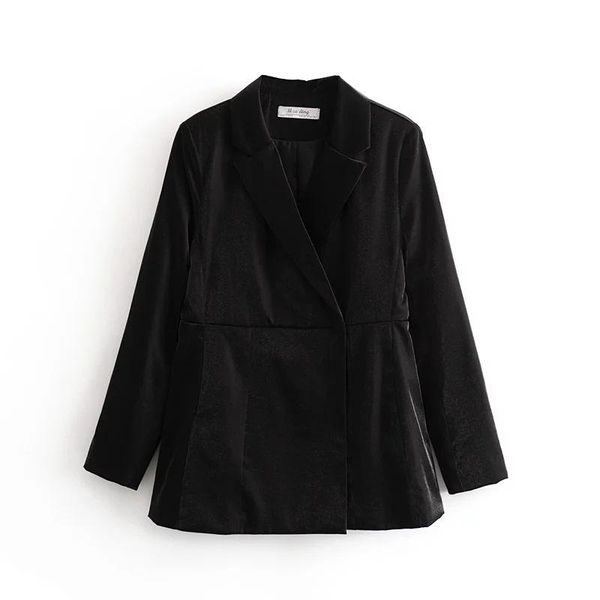 fashion lady jacket gold velvet small suit spring 2021 casual loose solid color women's blazer elegant coat feminine suits & blazers, White;black 
fashion lady jacket gold velvet small suit spring 2021 casual loose solid color women's blazer elegant coat feminine suits & blazers, White;black