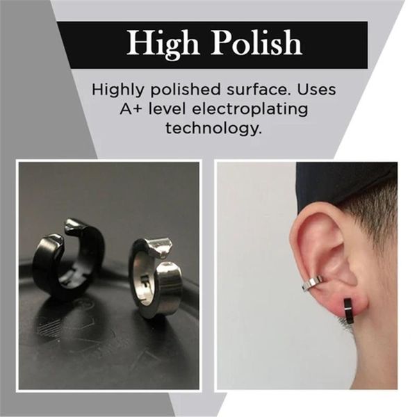statement earrings for women men titanium steel round small non-pierced ear cuff clip jewelry aretes de mujer dangle & chandelier, Silver
statement earrings for women men titanium steel round small non-pierced ear cuff clip jewelry aretes de mujer dangle & chandelier, Silver