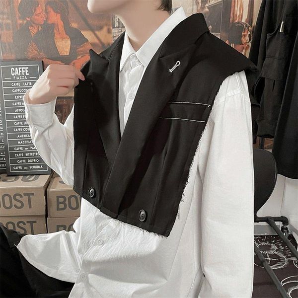 spring and summer pullover vest men's fashion black casual v-neck men streetwear korean loose jacket coat mens vests, Black;white
spring and summer pullover vest men's fashion black casual v-neck men streetwear korean loose jacket coat mens vests, Black;white