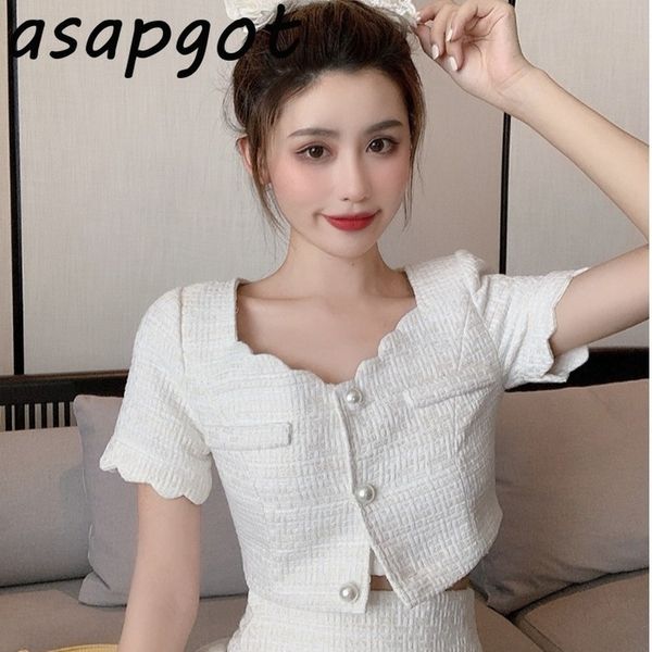 temperament single-breasted square neck short sleeve jacket women wild summer sets high waist skirt fashion korean casual 210429, White
temperament single-breasted square neck short sleeve jacket women wild summer sets high waist skirt fashion korean casual 210429, White