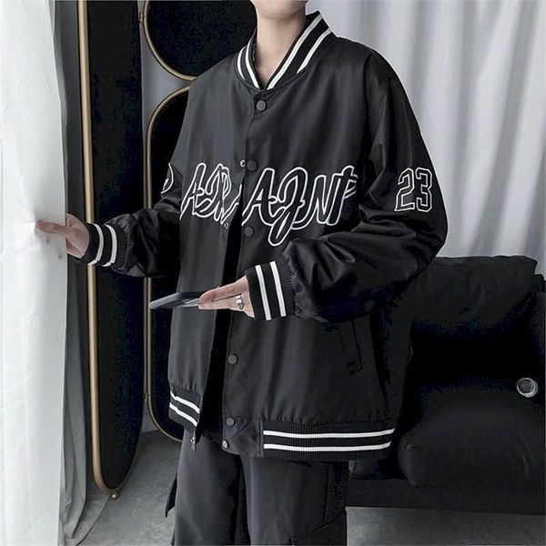 spring autumn bomber jacket men women harajuku bfpreppy style loose trend baseball uniform letter embroidery simple coats 211009, Black;brown
spring autumn bomber jacket men women harajuku bfpreppy style loose trend baseball uniform letter embroidery simple coats 211009, Black;brown