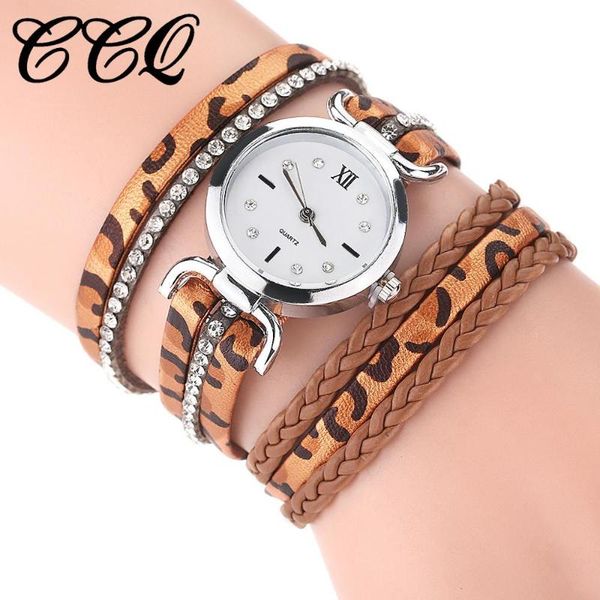 wristwatches ccq women casual leather watches band leopard print ladies watch bracelet quartz relogio feminino, Slivery;brown 
wristwatches ccq women casual leather watches band leopard print ladies watch bracelet quartz relogio feminino, Slivery;brown