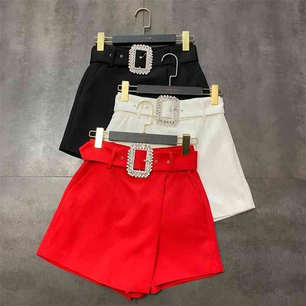 autumn shiny belt short pants boots shorts fashion women high waist wide leg 210623, White;black
autumn shiny belt short pants boots shorts fashion women high waist wide leg 210623, White;black