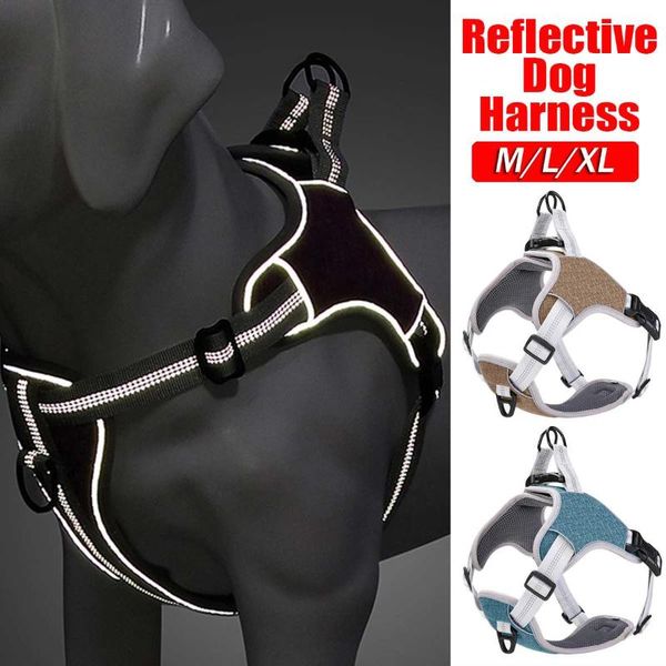 pet reflective nylon dog harness no pull adjustable medium large naughty vest safety vehicular lead walking running collars & leashes
pet reflective nylon dog harness no pull adjustable medium large naughty vest safety vehicular lead walking running collars & leashes