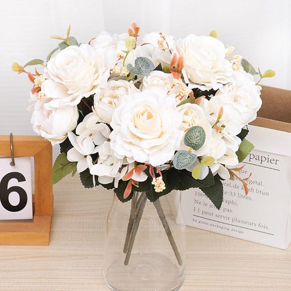 decorative flowers & wreaths european vintage silk bouquet hydrangea peony artificial bride holding fake flower home wedding decoration acce
decorative flowers & wreaths european vintage silk bouquet hydrangea peony artificial bride holding fake flower home wedding decoration acce