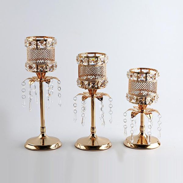 candle holders crystal large holder creative metal wrought iron simple wedding decor kaarsenhouder home bn50ch