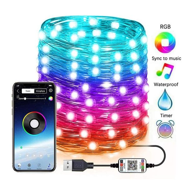 strings usb led string lights smart bluetooth personalized rgb fairy customized app remote control lamp for christmas tree decor
strings usb led string lights smart bluetooth personalized rgb fairy customized app remote control lamp for christmas tree decor